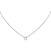 MOMOL Small Initial Necklace for Women Stainless Steel Tiny Letter Necklace Personalized Name Necklace