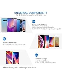 Soporte de coche para teléfono móvil con ventilación automática, soporte de teléfono para coche para cargador inalámbrico compatible con iPhone XS Max XR XS X 8 Plus Samsung Galaxy S9 S8 S7 S6 Edge Note5 y otros smartphones