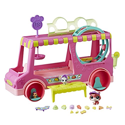 Littlest Pet Shop Tr’eats Truck Playset Toy, Rolling Wheels, Adult Assembly Required (No Tools Needed), Ages 4 and Up