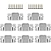 Mudder Universal Sectional Sofa Interlocking Furniture Connector with Screws, 8 Pack