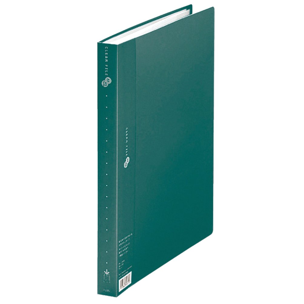 プラス ファイル クリアファイル スーパーエコノミー A4縦 40ポケット 88-433 グリーン商品画像