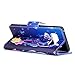 Galaxy Note 8 Case, MOLLYCOOCLE Printed Painting Wallet Case Premium PU Leather Flexible TPU Inner Cover Credit ID Card Holders Magnetic Flip Slim Fit Shockproof Stand Skin Shell, Purple Butterfly