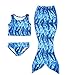 Newland Girl's Kids Mermaid Tail Bikini 3PCS Swimsuit Bathing Suit SwimWear