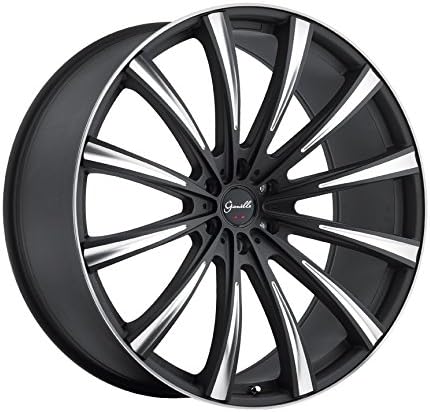 24" Inch Gianelle Cuba Black with Ball Cut Details Wheels &amp; Tire Package | ASANTI LEXANI FORGIATO DUB CHEVY FORD ESCALADE NISSAN TOYOTA