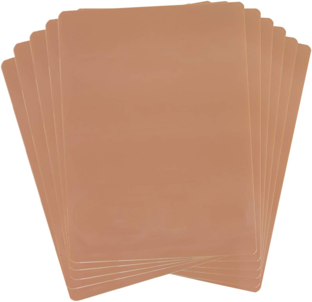 EZ2WORLD10pcs/Set Blank Soft Silicone Tattoo Practice Skin 8x6" Double Sides for Beginners and Experienced Artists
