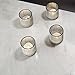 Mercury Glass Candle Holder - Silver Speckled Votive Holders, Set of 4, Fits Small Candles or Tea Light Candles, for Wedding and Party Decoration