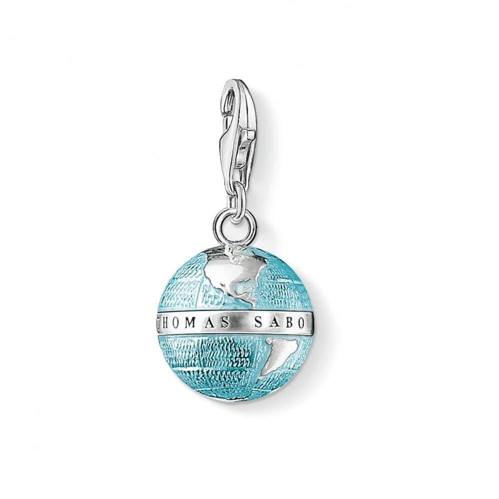 THOMAS SABO Women Charm Pendant Globe Charm Club 925 Sterling Silver 0754-007-1