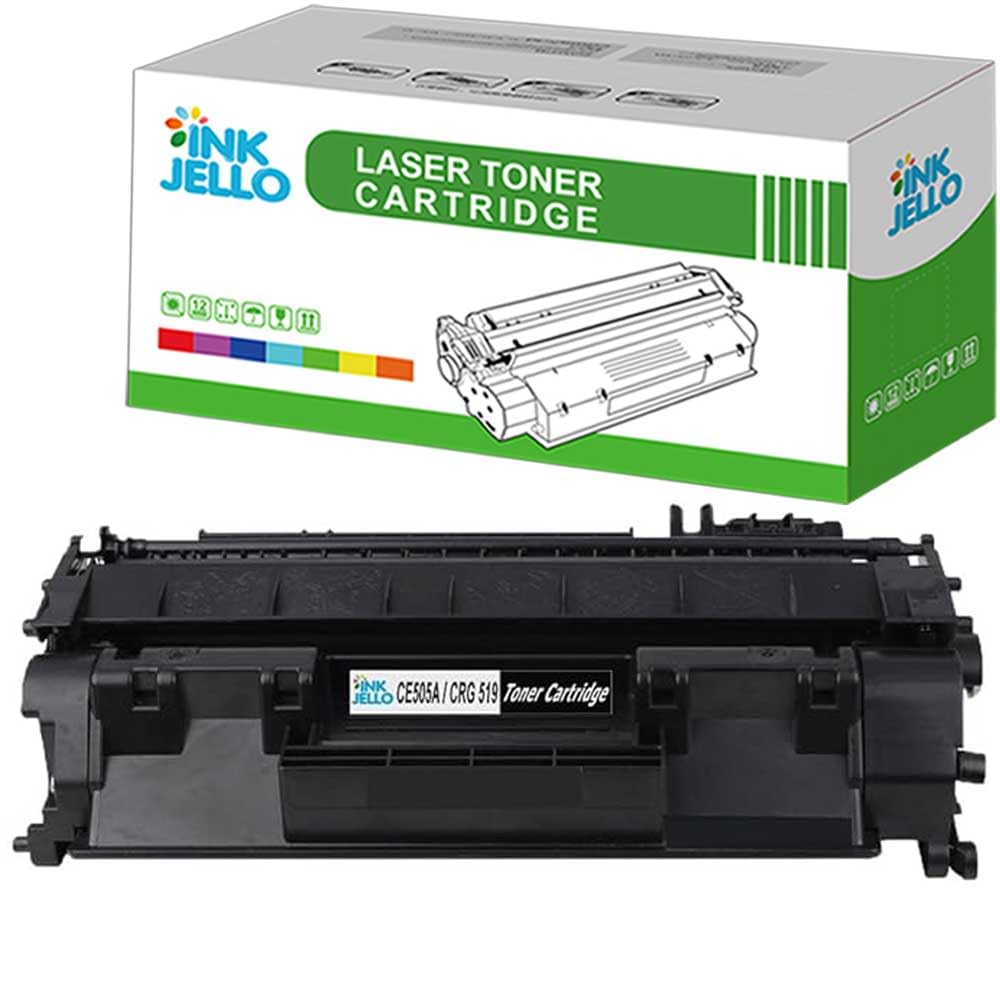 InkJello Compatible Toner Cartridge Replacement for HP LaserJet P2030 P2035 P2035n P2055 P2055d P2055dn P2055x CE505A CRG-519 (Black)
