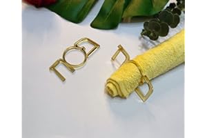 YUXUANISH Set of 10 Acrylic Napkin Rings,Disposable Mirrored Napkin Holders for The Pesach Seder,Passover Table Decor,Jewish