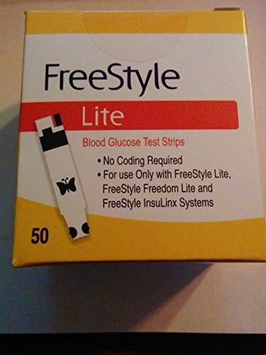 FreeStyle Lite Blood Glucose Test Strips, 50 Strips, Pack of 2