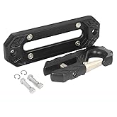 Keazet 40CR Steel Hawse Fairlead with Magnetic Mount & Tow Hook - 20,000LBS Capacity, 10" (254mm) Forged Winch Fairlead for Off-Road Recovery, Anti-Tilt Design Fits SUV/Truck/ATV (Black)