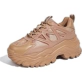 Niluber Chunky Sneakers for Women Platform Sneakers for Women Comfortable Casual Tennis Shoes Lace Up Fashion Walking Shoes