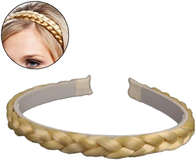 Classic Synthetic Hair Braided Headband Plaited Braids Elastic Stretch