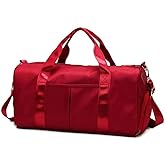 Men and Women's Travel Bag With Shoe Compartment Sports Tote Gym Bag Weekender Overnight Shoulder Bag