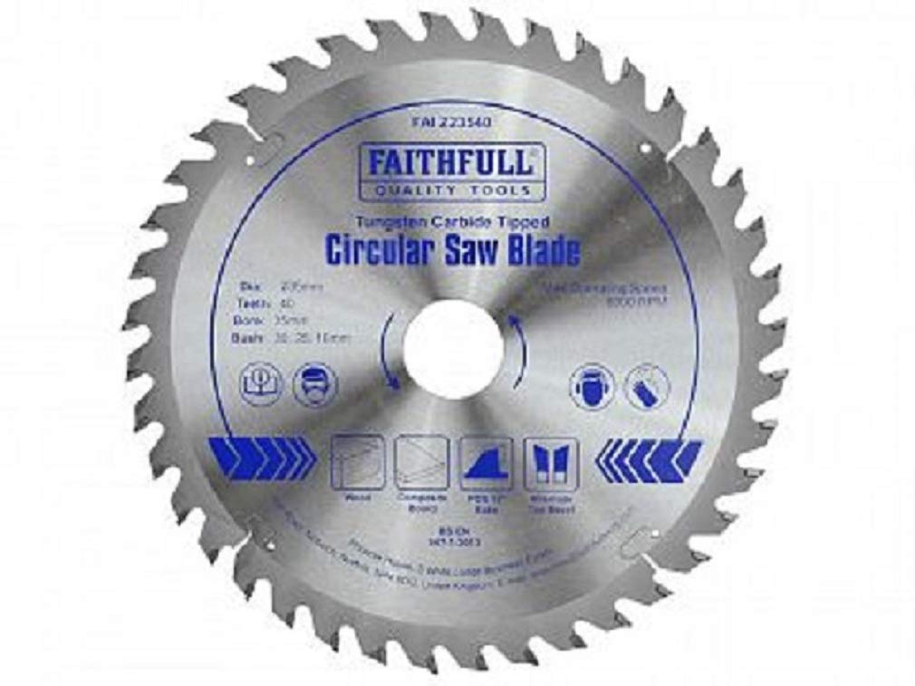 Faithfull Tungsten Carbide Tipped Circular Saw Blade 235 X 35 X 40t, FAIZ23540