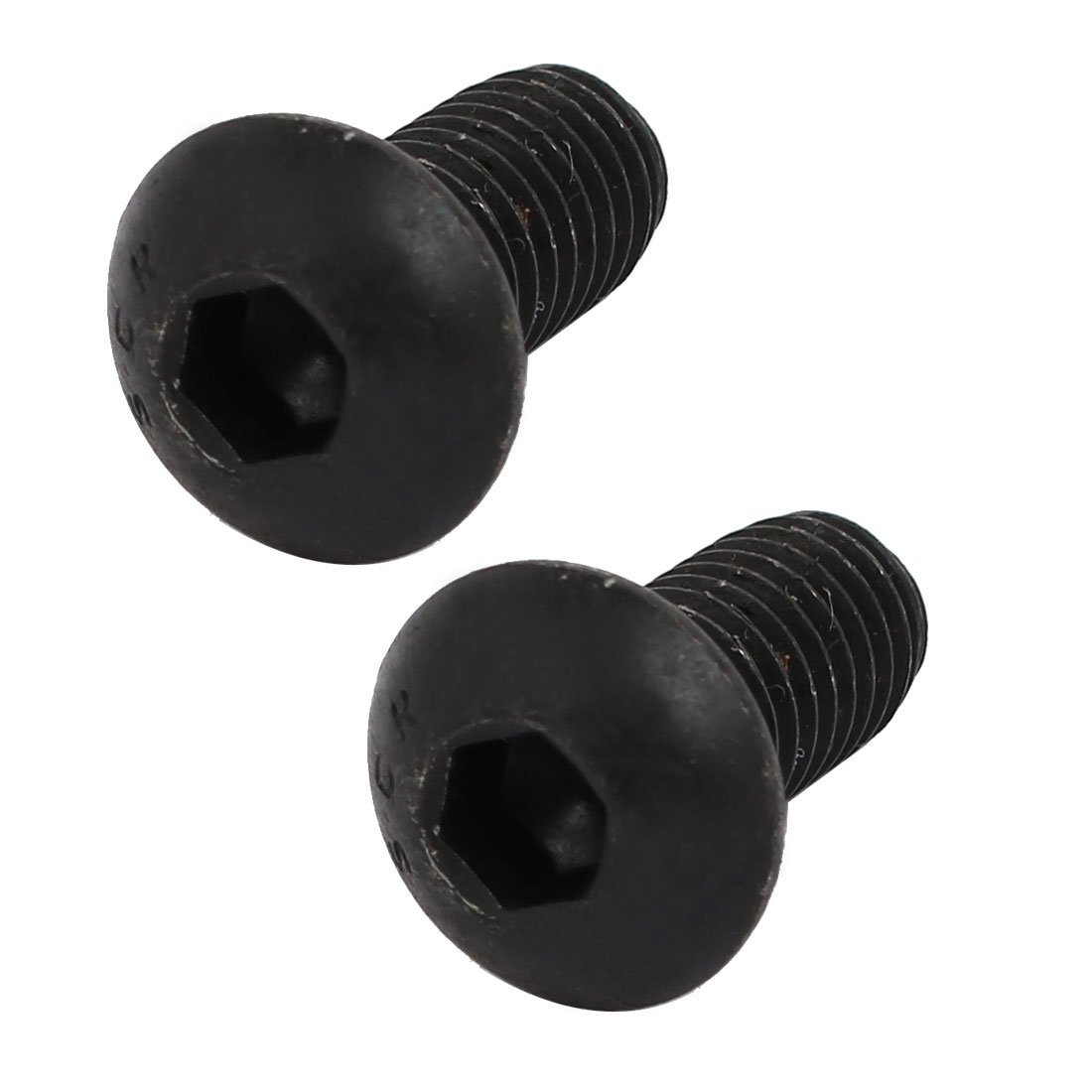 Sourcingmap 2pcs M8x16mm 10.9 Grade Button Head Hex Socket Left Hand Thread Screw Bolt