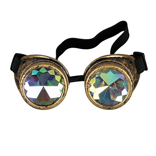 Focussexy Vintage Steam Punk Goggles Welding Glasses Cosplay Eyewear