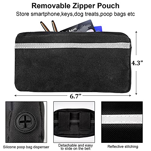 Earth Friendly Hands Free Dog Leash with Zipper Pouch Adjustable Waist Belt Shock Absorbing Padded Handles and… - Image 3