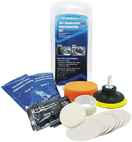 Alician Portable Car Headlight Lens Restoration Kit System Professional Restorer Polishing Protection Tool Kit