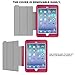 iPad Case, iPad Mini 1 2 3 Case, SEYMAC Three Layer Drop Protection Rugged Protective Heavy Duty iPad Case with Magnetic Smart Auto Wake / Sleep Cover for Apple iPad Mini 1/2/3 (Rose)