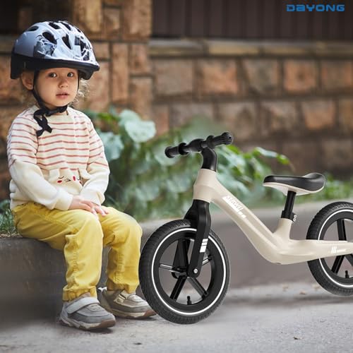 DAYONG Balance Bike for Kids, No Pedal Toddler Training Bicycle with Height Adjustable Seat, Lightweight Walker Bike with Inflatable Wheels for 3-7 Years Old Boys Girls.