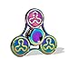 Opard Tri Rainbow Fidget Spinner R188 Central Bearing Colorful for Child and Adult (Zinc Alloy Engraving Colorful New)