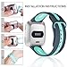 Maledan Bands for Fitbit Versa Women Men, Replacement Accessory Breathable Sport Strap with Ventilation Holes for Fitbit Versa Smartwatch, Small, Grey Teal
