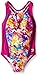 Speedo Big Girls Tie Dye Splash Sport Splice 1 Piece, New Blush, 12