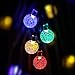 Qedertek Christmas String Lights, 20ft 30 LED Outdoor Fairy Globe Lights String Crystal Ball LED Decorative Lighting for Holiday Party Home Garden Xmas Trees Multicolor