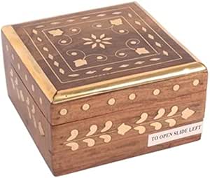 Caja de madera con cierre secreto : Amazon.es: Hogar y cocina