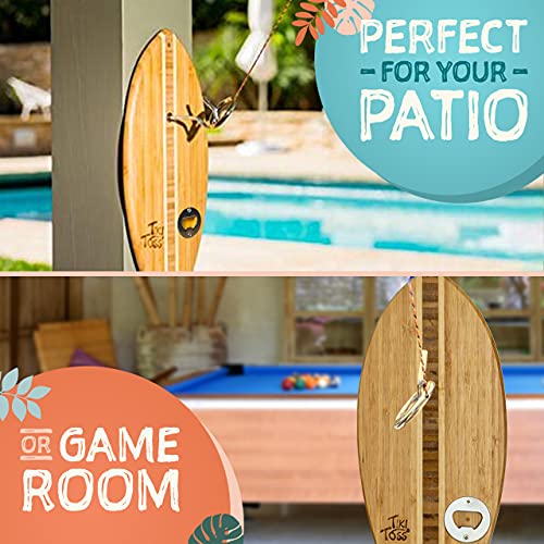 Tiki Toss Ring Toss Game for Adults 13 Inch Surfboard Edition Hook
