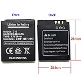 Smart watch 3.7V Lithium battery 380MAH for A1/G10/G10A smart watch