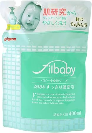 Amazon ピジョン Pigeon フィルベビー Filbaby ベビー全身泡ソープ詰め替え用 贅沢もちもち泡400ml ピジョン ドラッグストア