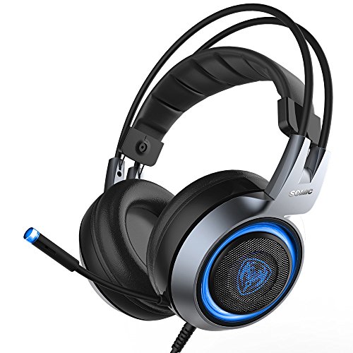 Somic g951 silver stereo sound gaming headset for pc, c…