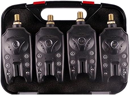JRLGD Fishing Bite Alarm LEDs Carp Fishing Fish Indicator Water Resistant Adjustable Tone Volume Sound Alert for Fishing Rod