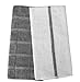 Gryeer Microfiber Dish Towels - 8 Pack (4 Check and 4 Stripe Designed) - Soft, Super Absorbent and Lint Free Kitchen Towels, 26 x 18 Inch, Gray