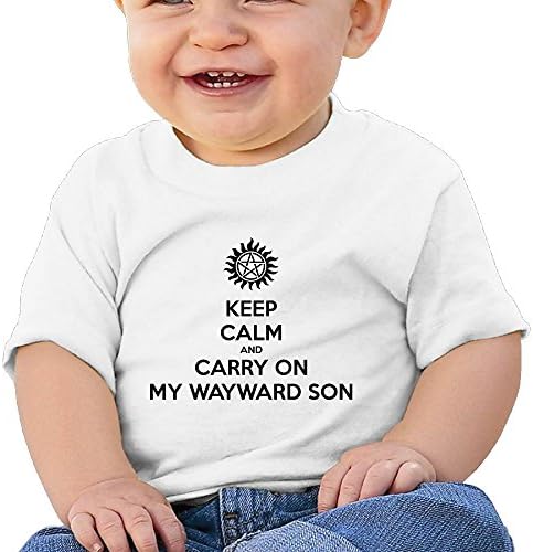 NYCOPI MICJP Baby Unisex Keep Calm And Carry On My Wayward Son Clothes Summer Short Sleeve Cotton Tee Shirts 18 Months