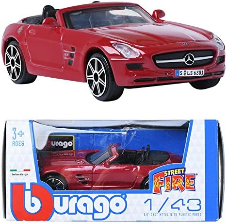 Burago Benz SLS AMG Red 1:43 Mini Car / miniature car / TOY