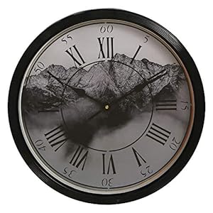 eCraftIndia Designer Round Analog Black Wall Clock