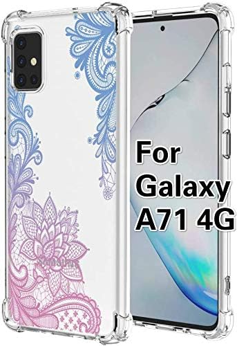Starhemei for Galaxy A71 Case, (Not Fit Galaxy A71 5G Version), Shock-Resistant Flexible TPU Gasbag Protection Rubber Soft Silicone Anti Dropping Phone Case Cover for Samsung Galaxy A71 (Lace)
