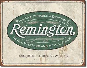 Wallors Funny Plaques Poster Wall Decor Remington Tin Sign 16 x 12 for Pub Garden Outdoor Patio Cafe Vintage Signs Metal
