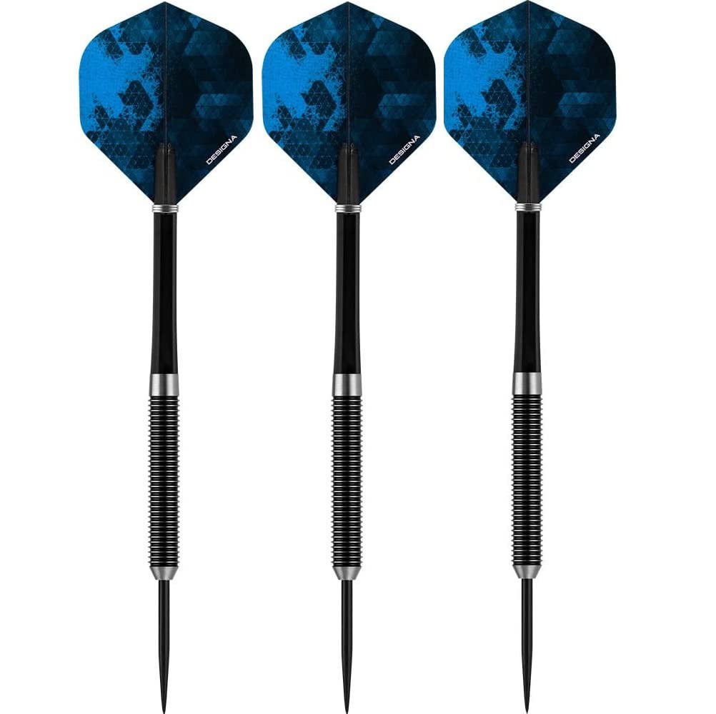 DESIGNA DARTS Ultralites V2 Darts | M2 | Full Ring Grip Steel Tip Darts Set | 14g (D3508)