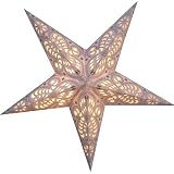 Decorazione Stella Di Natale Pieghevole - Set Di 5 Stelle In Carta, Diametro 12 Pollici, Per Finestre, Pareti, Albero
