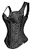 Kimring Women's Gothic Jacquard Shoulder Straps Tank Overbust Corset Bustiers
