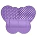 # 1 Silicone Makeup Brush Cleaning Mat -Butterfly shape Scrubber - Portable Beauty Washing Tool to Extend the Use of Your Make up and Art Painting Brushes - Best Cleaner Pad ! (Purple)