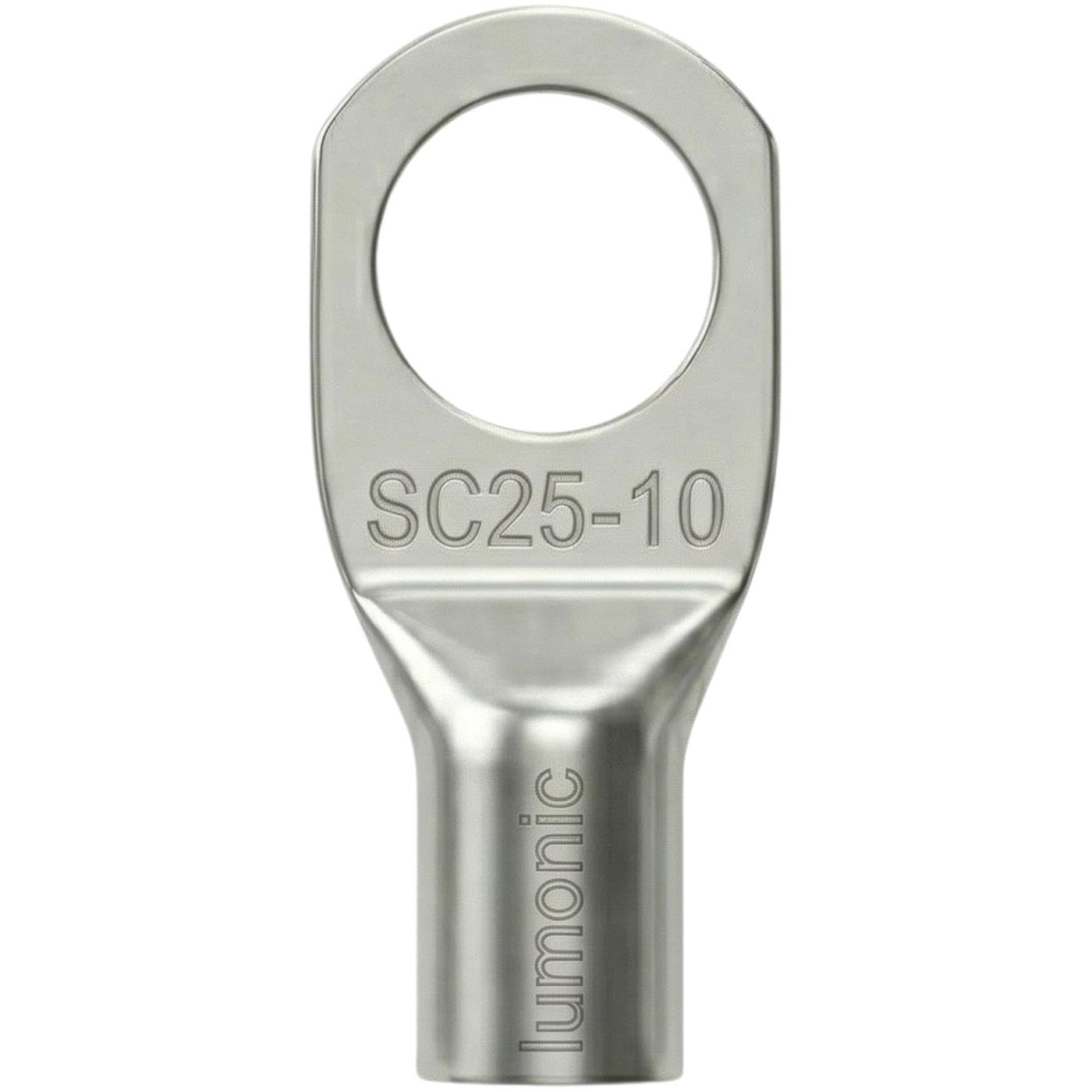 10x Tubular Cable Lug Blank 25mm² Hole Diameter M10 Ring Lug Copper tinned