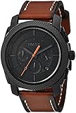 Fossil Mens FS5234 Machine Chronograph Luggage Leather Watch
