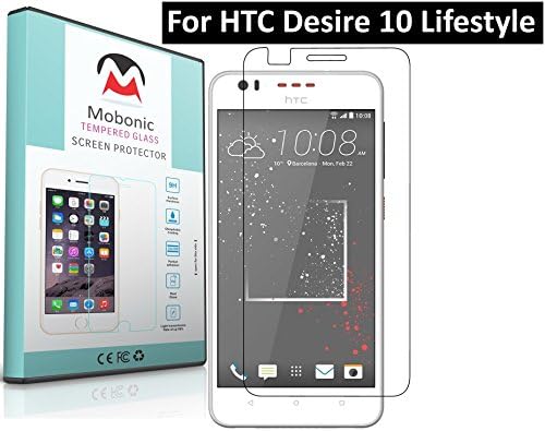 Mobonic 2.5D 0.3mm Curved 9H Flexible Gorilla Glass Guard Scratch Shock Proof Anti Explosion Tempered Glass Screen Protector Shield For HTC Desire 10 Lifestyle [Curved Ultra HD Clear Proper Camera and Sensor Cut]