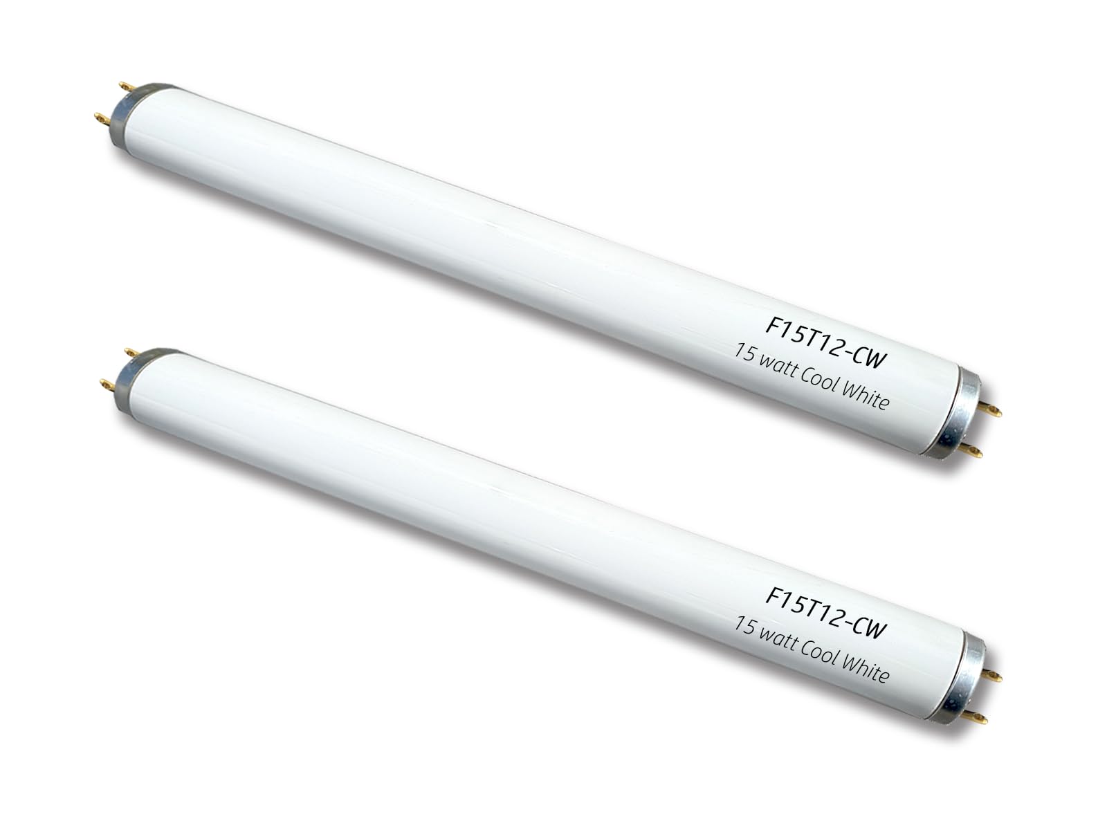 Photo 1 of 2pack F15T12-CW Cool White 15Watt Fluorescent Light Bulb,18inch 4100K Straight Linear Preheat Lamp,T12 Tube 1.5'' Dia Replacement for Kitchen and Bath