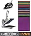 Glitter Heat Transfer Vinyl - 17 Variety Pack 12x10 inch HTV Sheets - A Starter Bundle That is Easy to Weed HTV with Glitter for Your T Shirts